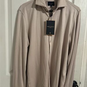 Men's Beige Casual Button Down Shirt